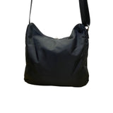 Suvelle Women’s Black Nylon Multi-Pocket Adjustable Strap Crossbody Bag Size M