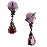 Vintage Rhinestone Womens Silver-Tone Drop Earrings Long Elegant Design