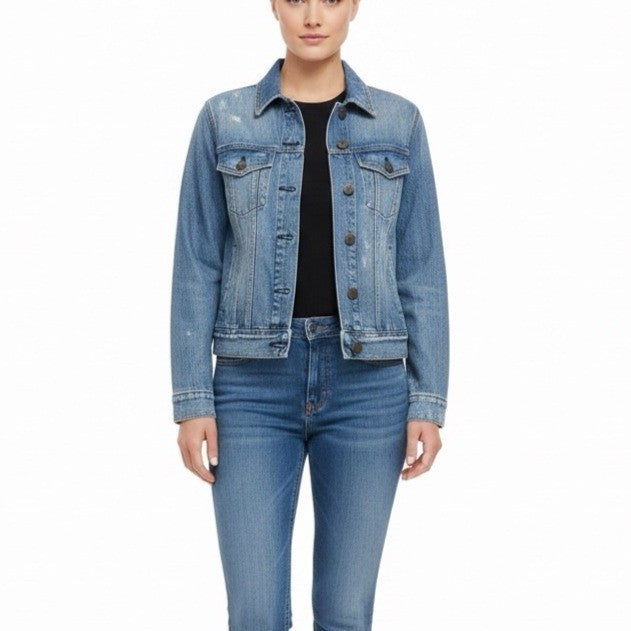 Pamela Love J.Crew Womens Blue Denim Jacket Button Front Size S