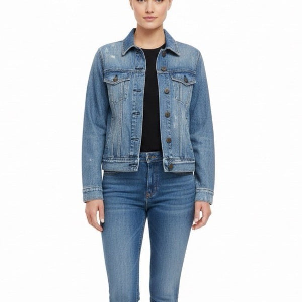 Pamela Love J.Crew Womens Blue Denim Jacket Button Front Size S