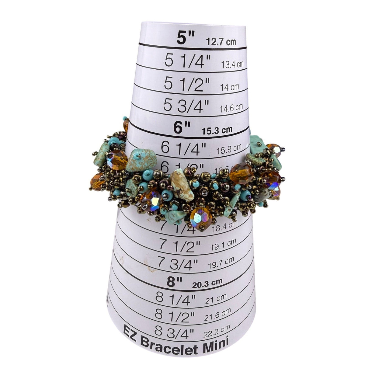 Vintage Capullo Magnetic Handwoven Seed Turquoise Beaded Bracelet