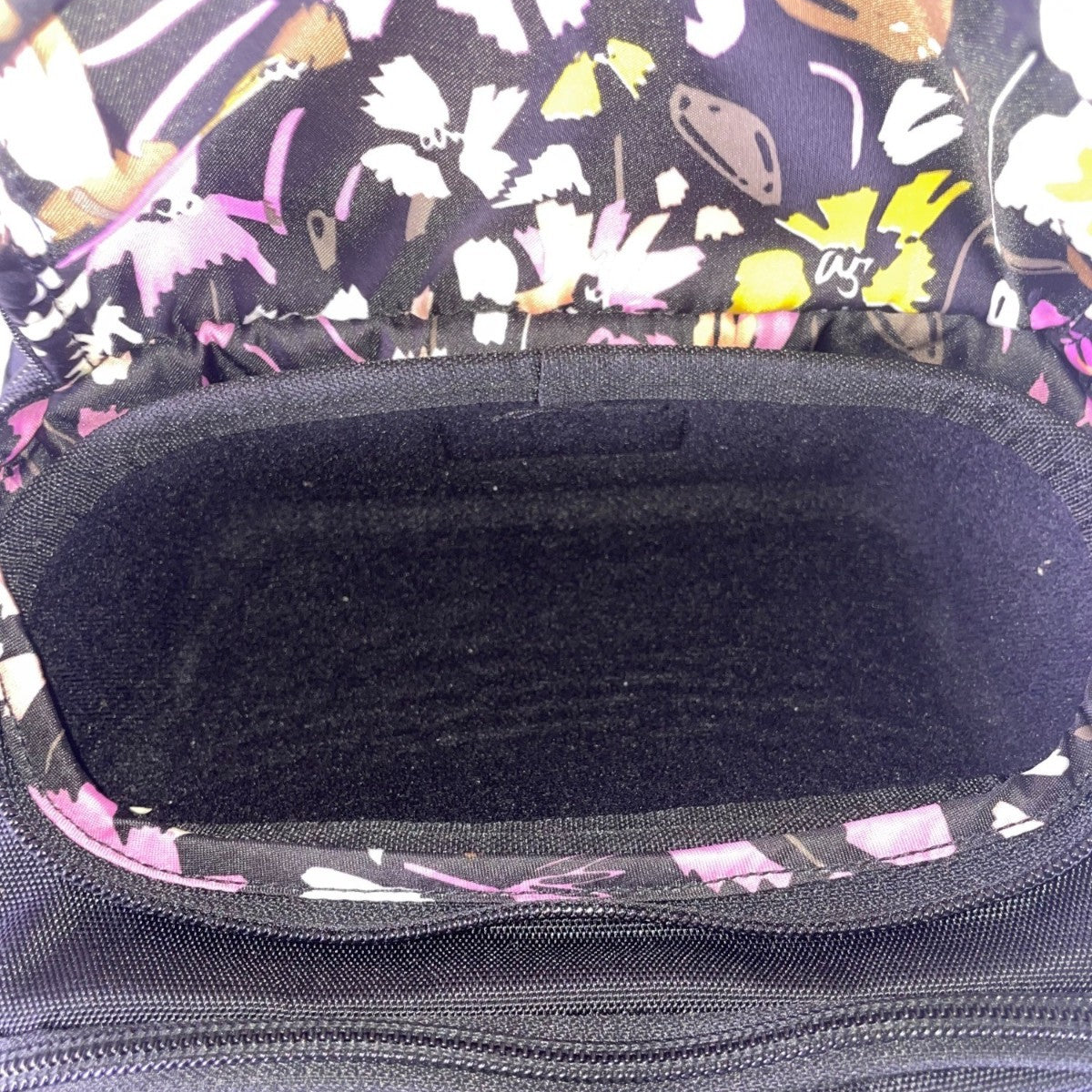 Vera Bradley Women’s Black Nylon Floral Lining Adjustable Straps Backpack