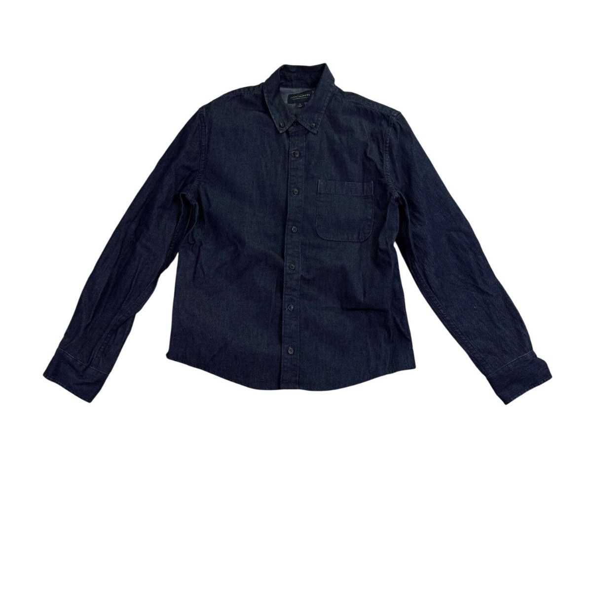 Lucky Brand Dark Wash Denim Mens Button-Up Long Sleeve Shirt Size S