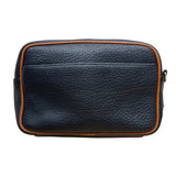 Dooney & Bourke Black Pebbled Leather Tan Trim & Adjustable Strap Crossbody Bag