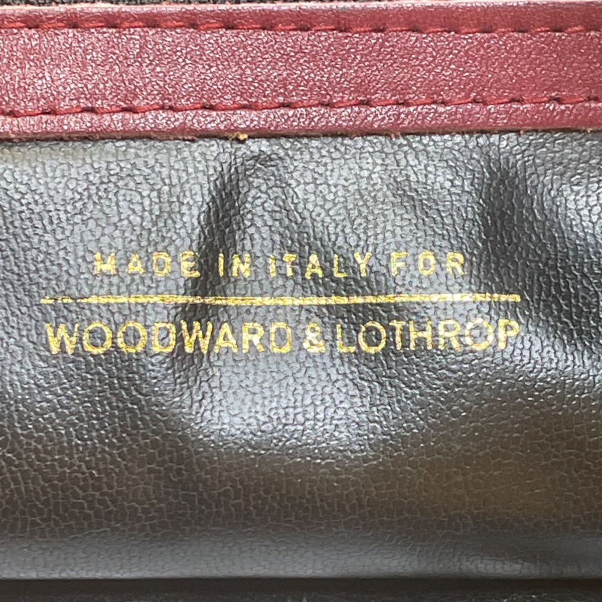 Woodward & Lothrop Women’s Burgundy Leather Made In Italy Suitcase Messenger Bag