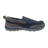 Skechers Men’s Brown Mesh & Leather Slip-On Relaxed Fit Loafers Size 10.5