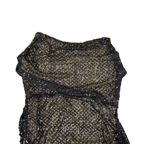 Fashion Nova Womens Black Sequined Stretch Dress Party Evening Size 1X