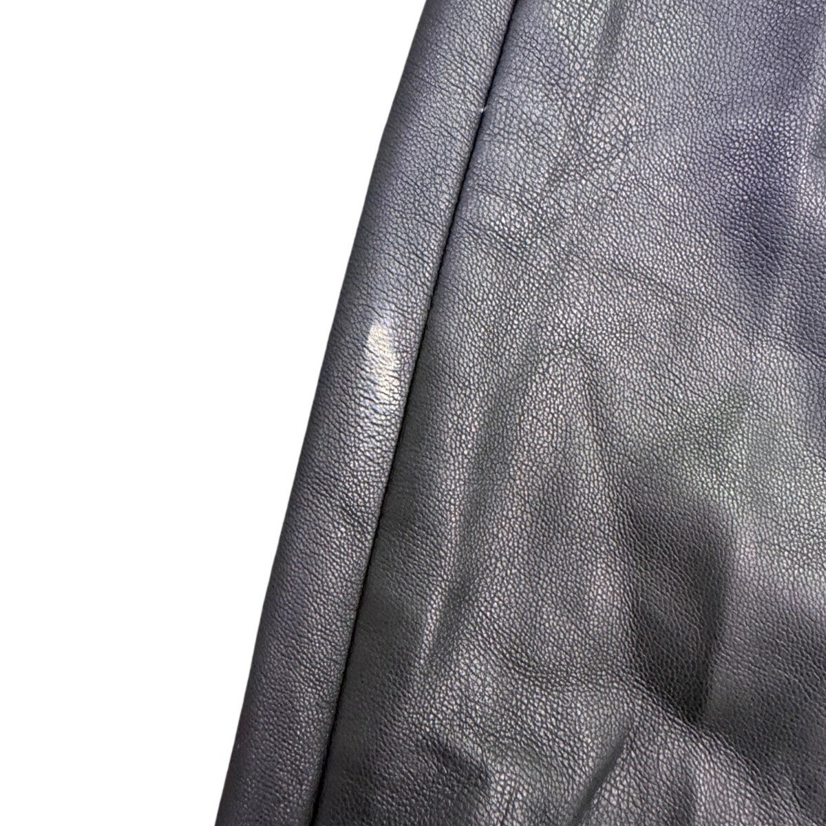 J.Crew Womens Black Faux Leather Pants Slim Fit Straight Leg Design Size 31
