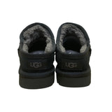 UGG Women’s Black Suede Cozetta Luxe Shearling Slip-On Mule Slippers Size 8