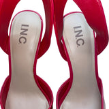 I.N.C. Women’s Red Man-Made Adjustable Strap Pointed Toe Ozanna Heels Size 8.5M