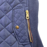 Love Tree Womens Navy Quilted Sleeveless Zip-Up Vest Size S