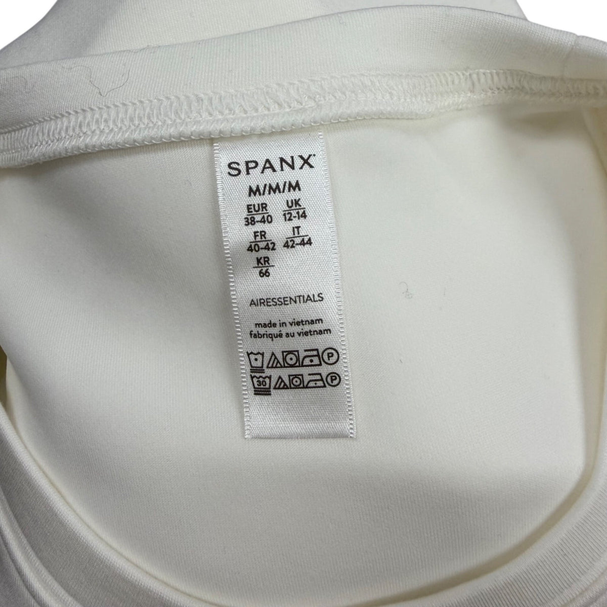 Spanx Women White Sleeveless Belted Midi Dress AirEssentials Pockets Size M