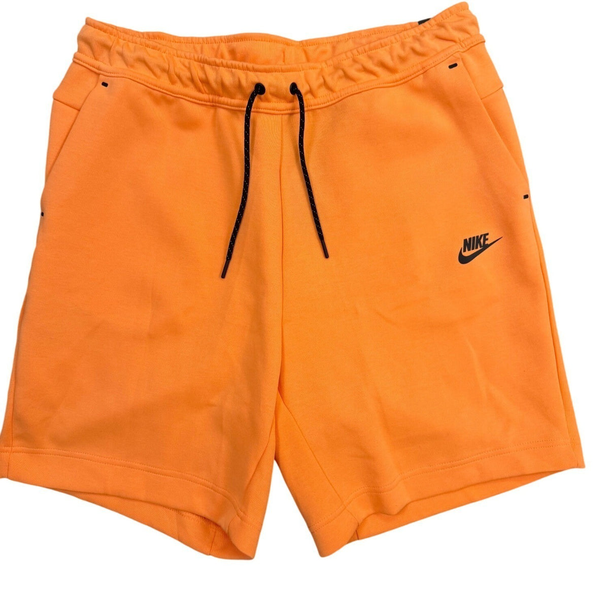 Nike Mens Orange Cotton Shorts Athletic Drawstring Waist Above-Knee Fit Size L