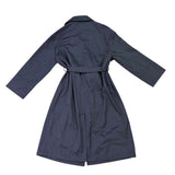 Zara Womens Navy Belted Double-Breasted Trench Coat Long Classic Style Sz M