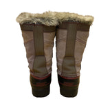 Khombu Women’s Gray Leather Waterproof Lace-Up Winter Snow Boots Size 6