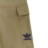 Adidas Mens Beige Cargo Pants Elastic Waist Logo Detail Stylish Design Sz S