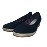 LifeStride Velocity Women’s Black Fabric Karma Wedge Espadrille Shoes Size 9.5M