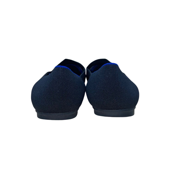 Rothys Women’s Black & Blue Knit Upper The Flats Slip-On Ballet Flats Size 5.5W