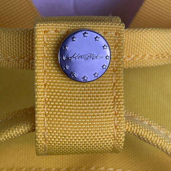 HotStyle Yellow Nylon Adjustable Straps Front Zipper Pocket Mini Backpack