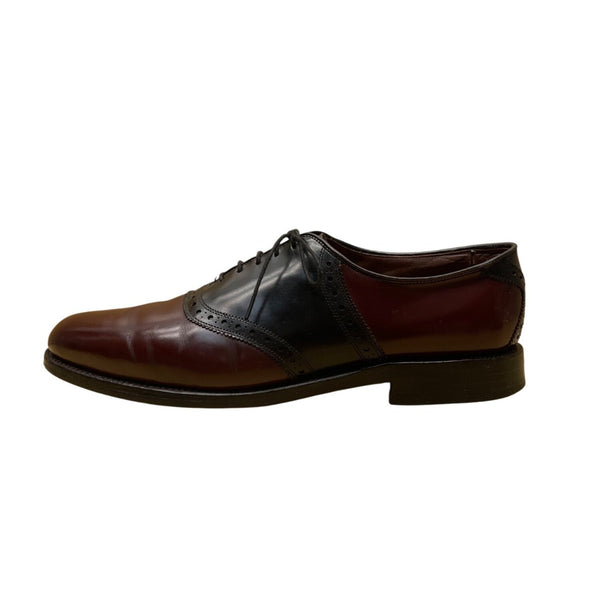 Allen Edmonds Men’s Burgundy/Black Leather Wingtip Oxford Dress Shoes Sz 12