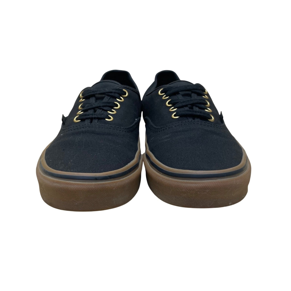 Vans Men’s Black Canvas Gum Sole Low Top Lace Up Authentic Sneakers Size 9.5