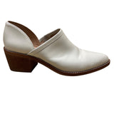 Madewell Women's White Leather Slip-On Comfort Block Heel Mule Shoes Size 7.5