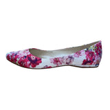 Nine West Women’s White & Red Floral Print Speak Up 2 Ballet Flats Size 9.5M