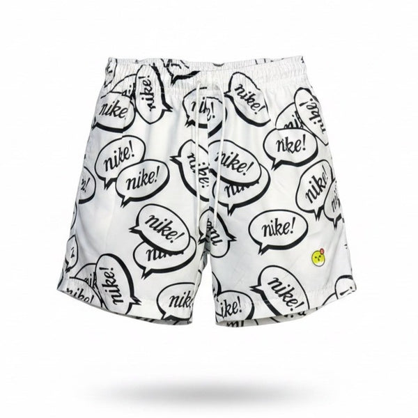Nike Mens White Graphic Shorts Large Logo Print Sz L
