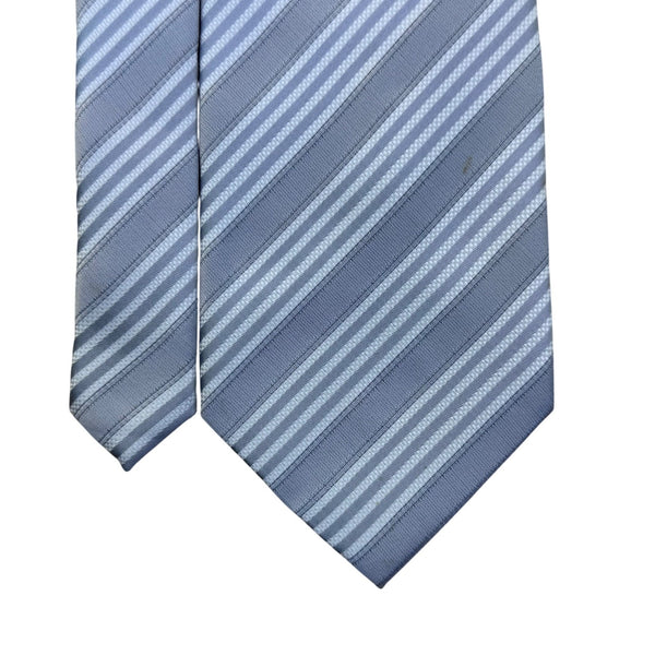 Venetto Mens Blue Polyester Striped Tie