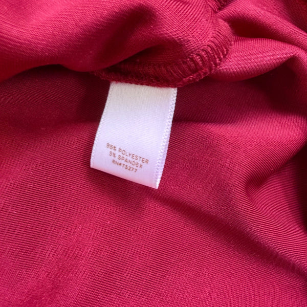Lauren Conrad Womens Red Velvet Keyhole Back Top Size M