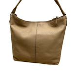 Cole Haan Women’s Tan Pebbled Leather Zippered Hobo Style Satchel Bag