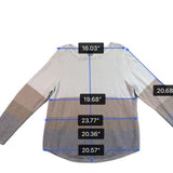 Chicos Womens Neutral Metallic Stripe Cotton Blend Pullover Sweater Size Large