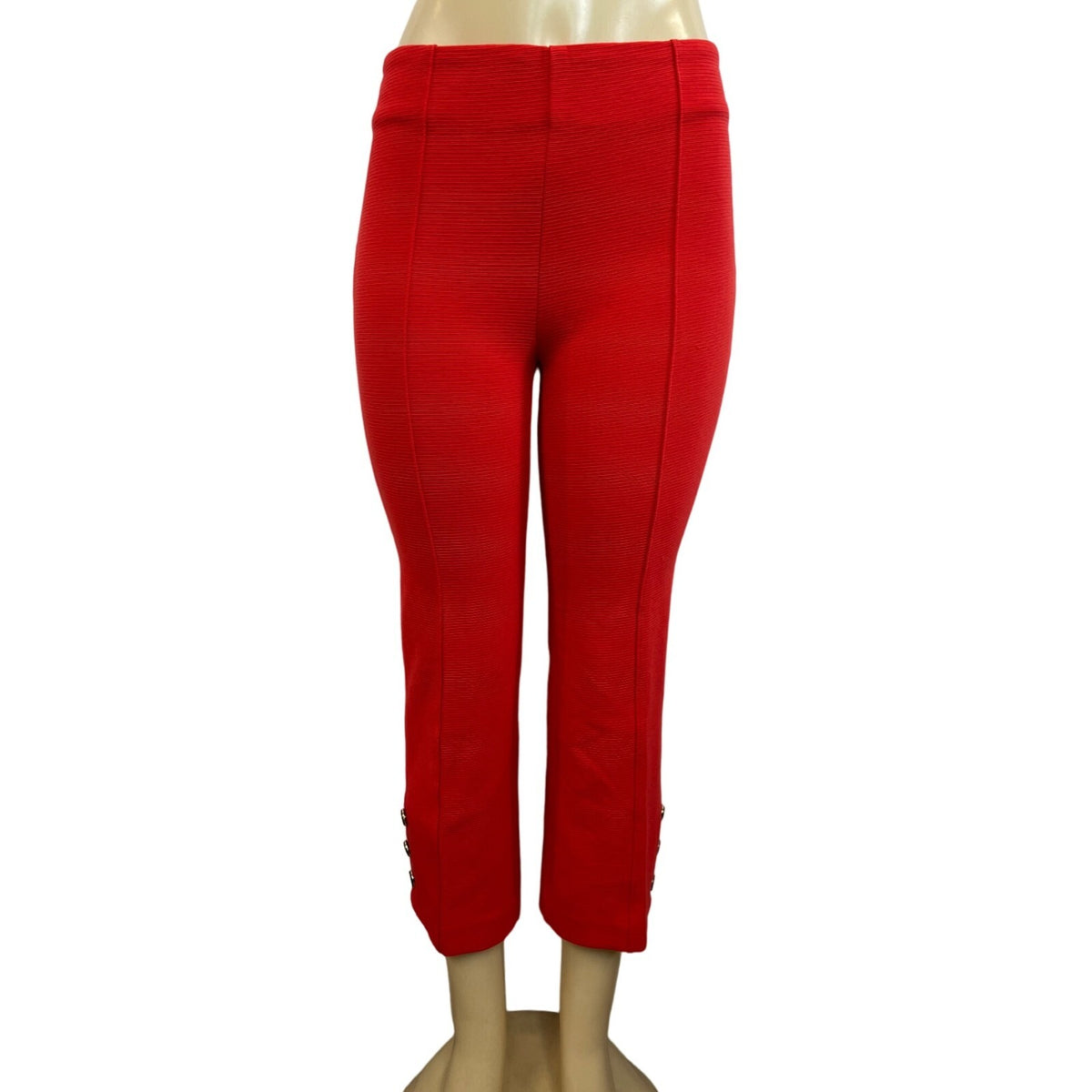 Ann Taylor Women's  Scarlet Red Capri Side Zip Up Pants Sz 4 - NWT