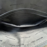 Michael Kors Black Pebbled Leather Satchel  With Gold Hardware & Charm Tote Bag