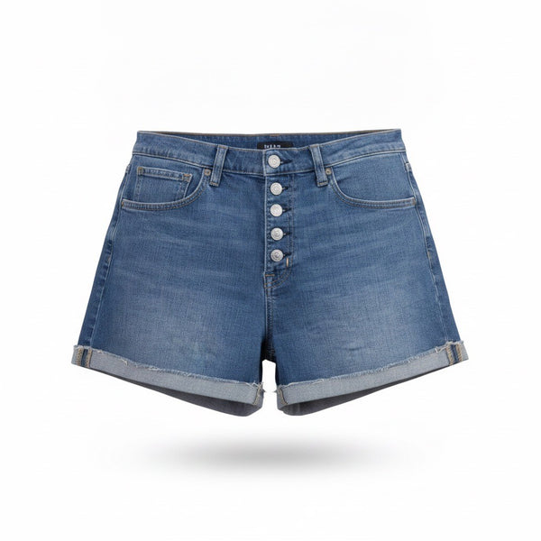 Gap Womens Blue Denim High-Waisted Distressed Button-Fly Shorts Size 28 Regular