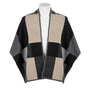 Coldwater Creek Colorblock Open Front Poncho Wrap