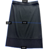 Exclusively Misook Womens Black Pleated Hem Skirt Elegant Size Small
