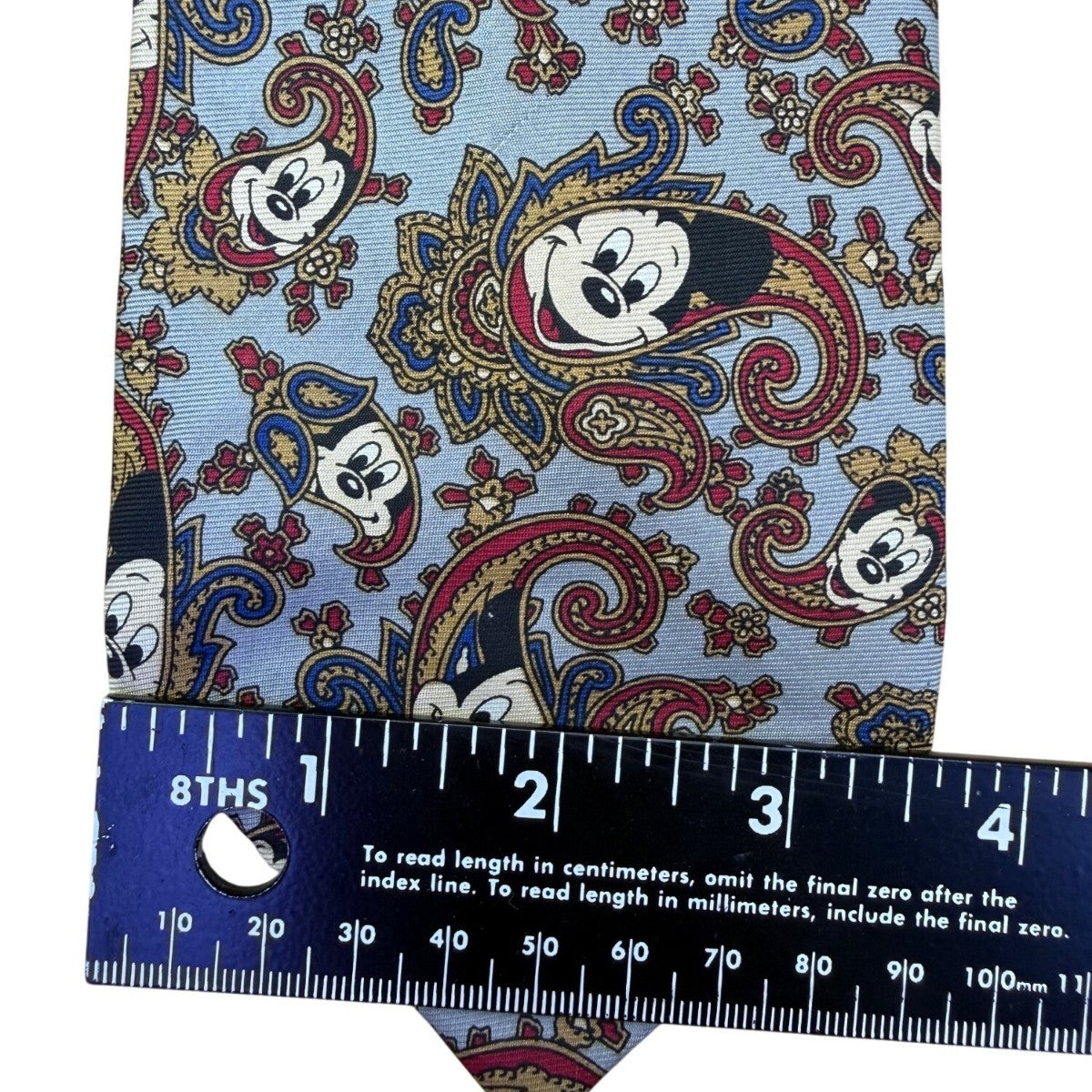 Balancine Mens Blue 100% Silk Disney Mickey Mouse Paisley Tie The Tie Works
