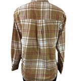Banana Republic Women's Brown Plaid Button-Up Shirt Sz S