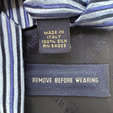 Banana Republic Mens Blue Striped 100% Silk Tie Made In Italy Elegant Neckwear