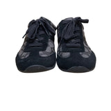 Coach Women's Black Suede & Canvas Monogram Lace-Up Athletic Sneakers Size 8