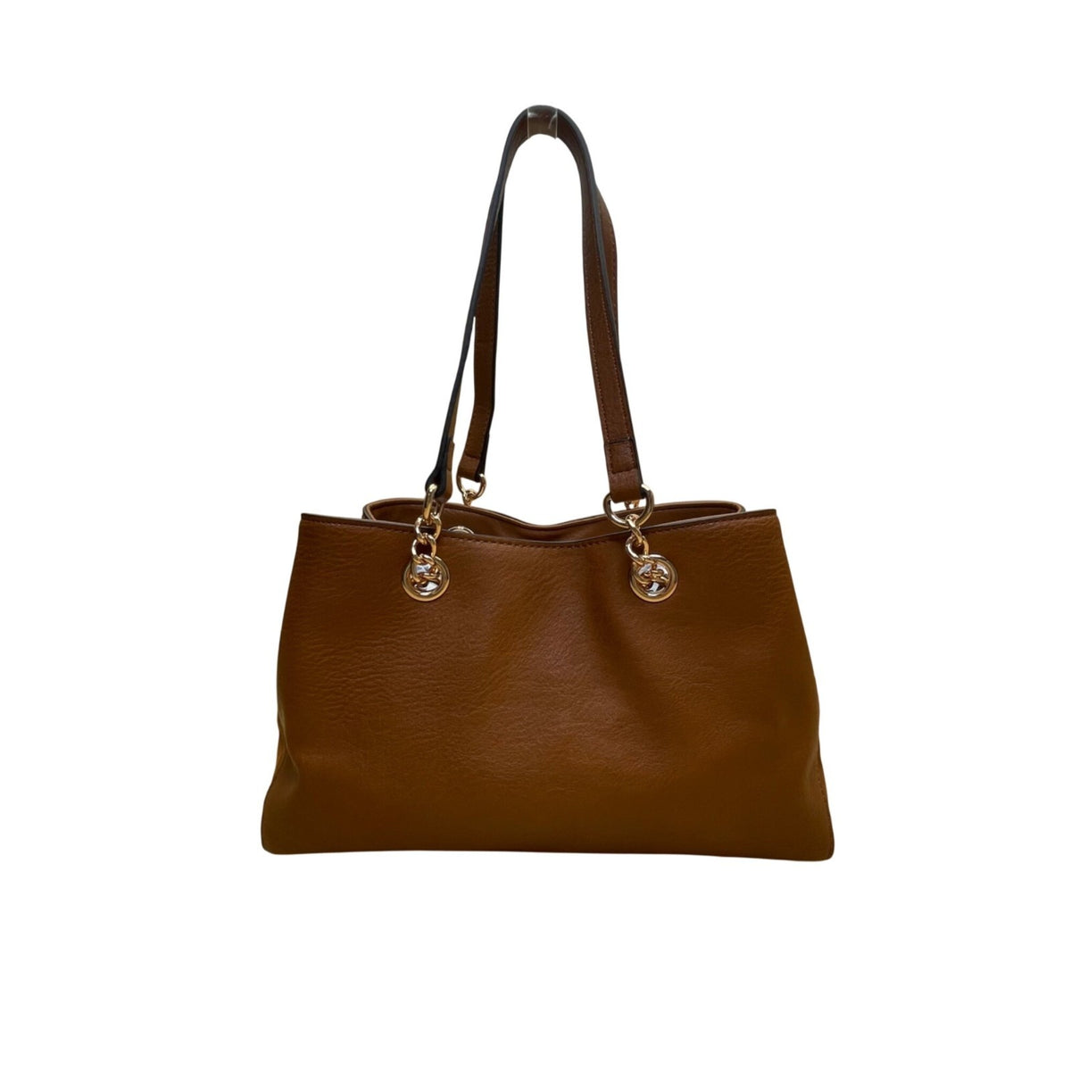 Lauren Conrad Women’s Brown Faux Leather Gold Flower Hardware Shoulder Bag