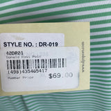 Donald Ross Mens Green Stripe Polo Shirt Classic Fit Lightweight Breathable New