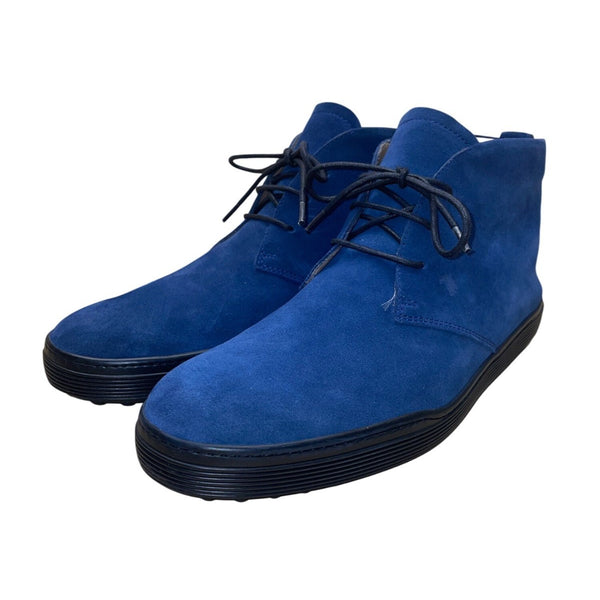 Tod’s Men’s Blue Suede Polacchinni Ankle Chukka Boots Size 7
