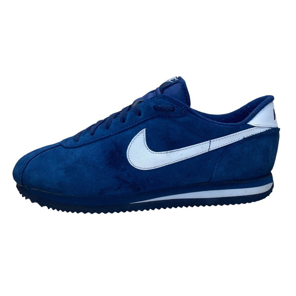 Nike Men’s Blue Suede White Swoosh Detail Retro Cortez Sneakers Size 12