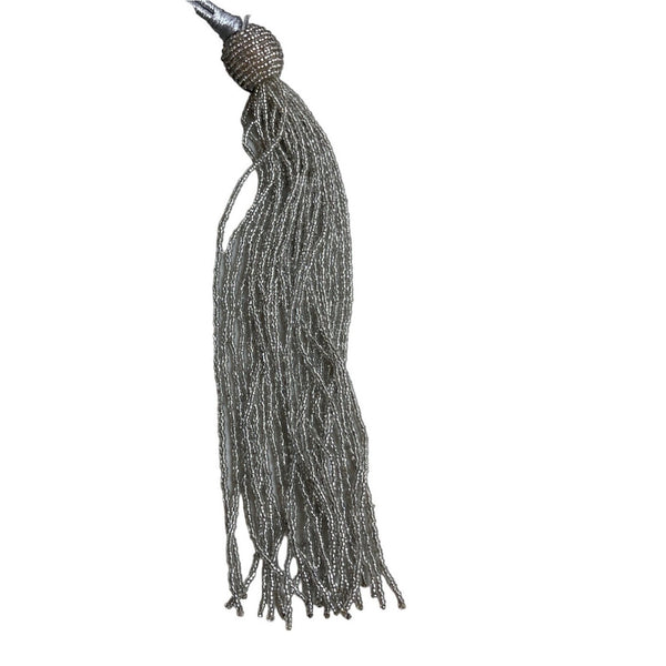 Steve Madden Women's Faded Blue Clutch Zipper Closure with Tassel Sz M