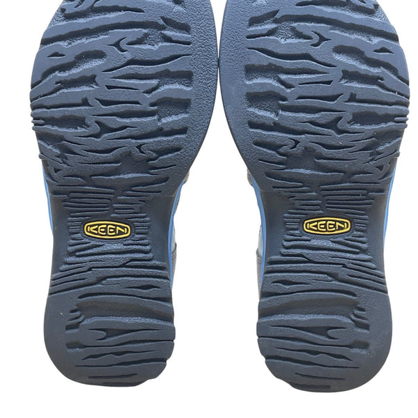 Keen Women’s Gray & Alaskan Blue Fabric Outdoor Whisper Sandals Size 8