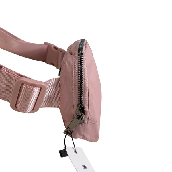 Meisee Adjustable Belt Bag Fanny Pack Outside Zipper Pink Sz S - NWT