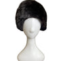 Vintage Claire Of Cameo New York  Black Mink Fur Womens Pillbox Hat