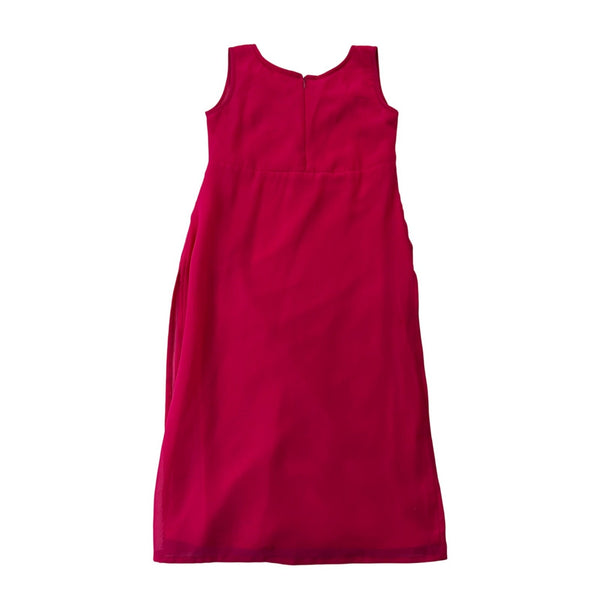 Lovu Kids Girls Pink Sleeveless Embroidered Dress Floral Accents Size 28